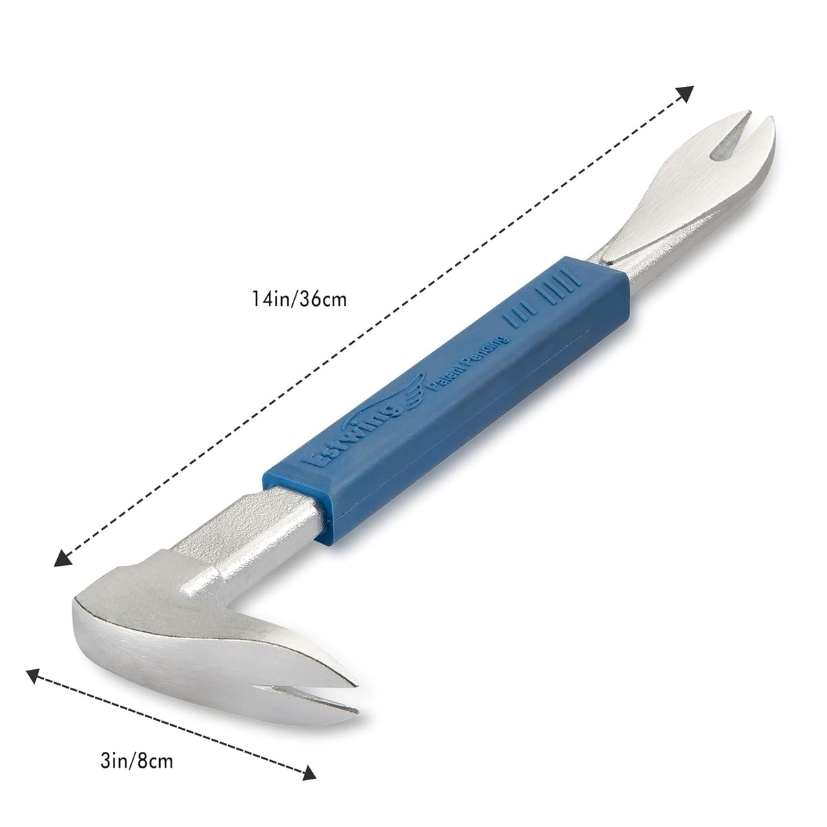 Estwing - Extractor de clavos PC360G, 15 pulgadas | Diseño de alto apalancamiento, elimina las uñas sin cabeza, garra fina de precisión, forjada en una sola pieza