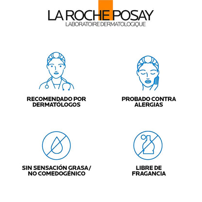 La Roche-Posay Anthelios Oil Control Toque Seco FPS 50+, Protector Solar Facial en Gel-Crema para Piel Grasa y Sensible, Matificante, Anti-Brillo, Sin Color, 50 ml