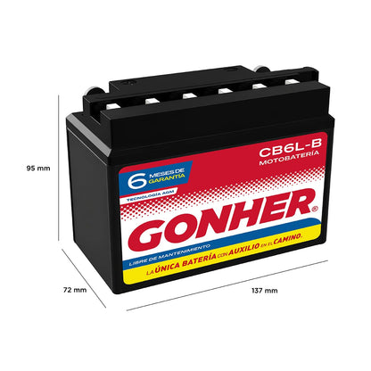 Acumulador de Moto Cb6l-b Agm Gonher