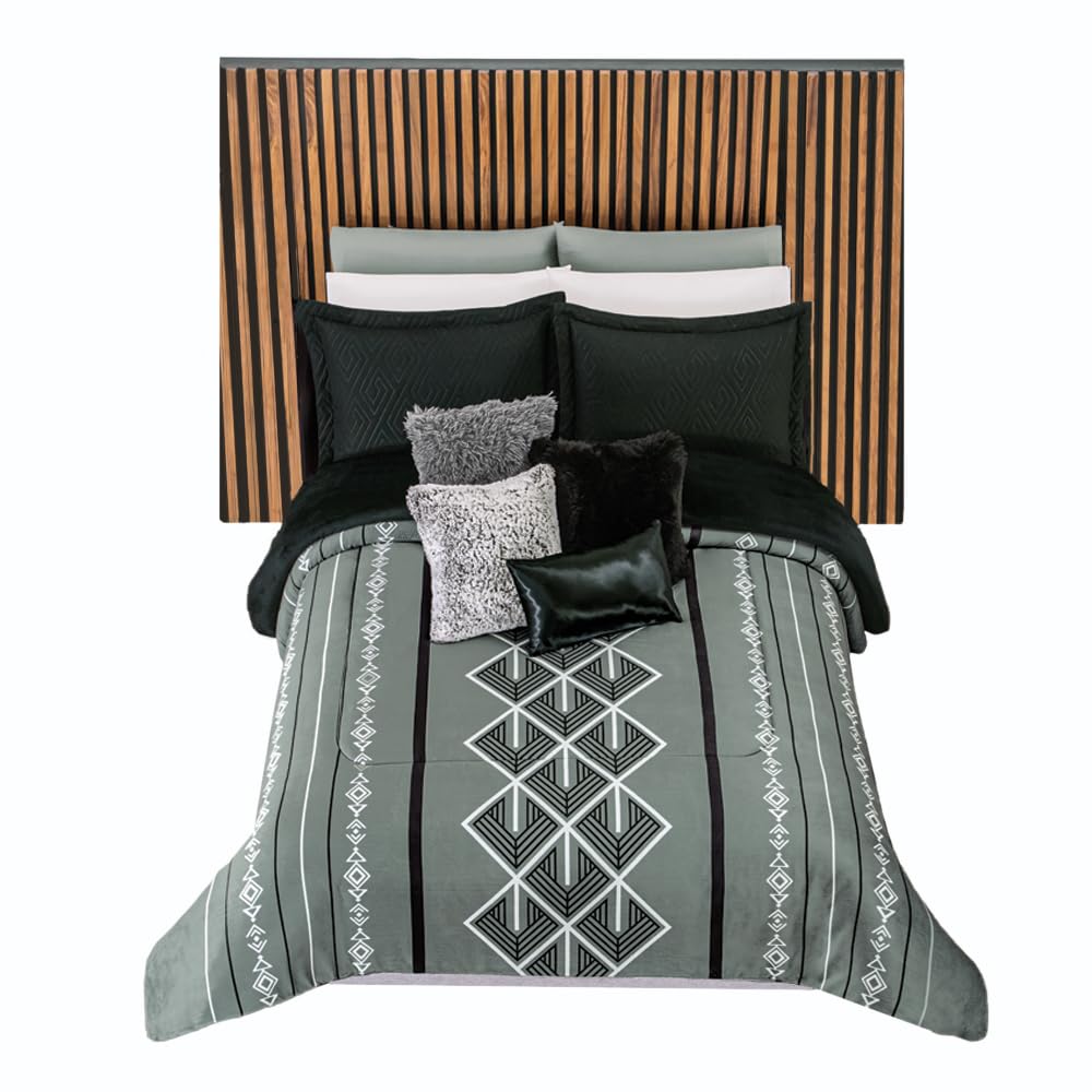 Colchas Concord Cobertor Pachi Flannel, Color Gris, 100% Poliéster, Tamaño King Size, Queen Size, Manta Cálida y Suave para Cama, Ideal para Invierno, 1 Pieza