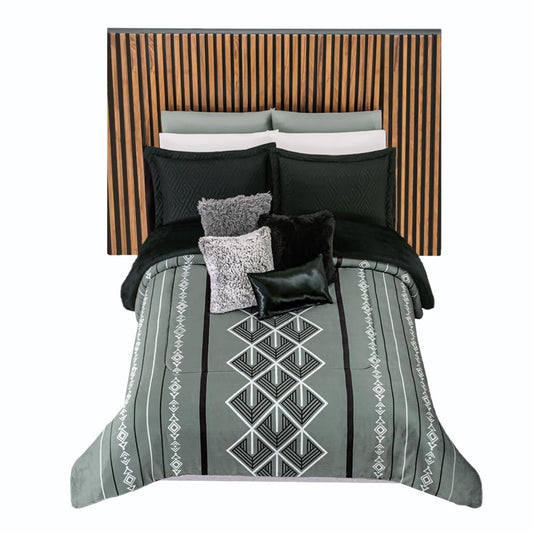 Colchas Concord Cobertor Pachi Flannel, Color Gris, 100% Poliéster, Tamaño King Size, Queen Size, Manta Cálida y Suave para Cama, Ideal para Invierno, 1 Pieza