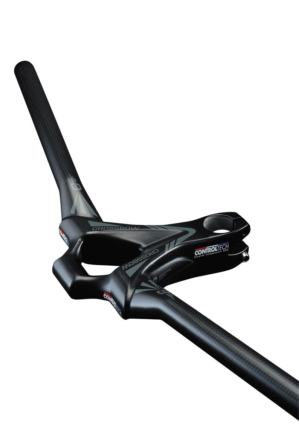 Control Tech Crossbow +5-Degree MTB Integrated Handlebar, 110 x 640mm, 3K Carbon Black
