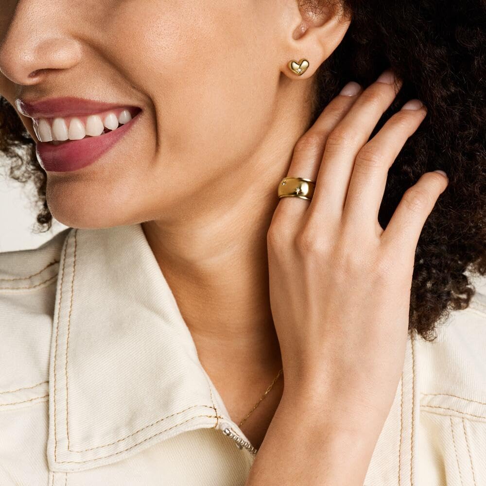 Fossil Aretes jf04832710 sadie all my love de acero inoxidable en tono dorado para dama