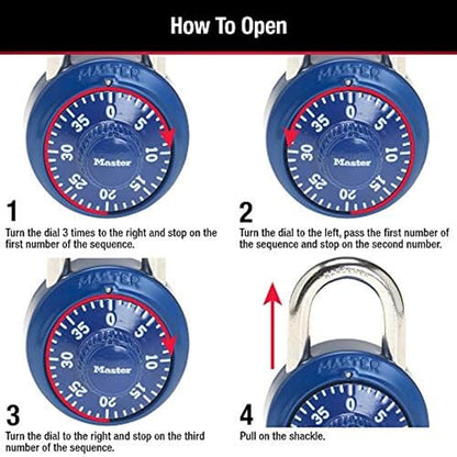 Master Lock 1530DCM Candado de combinación, 4.7 cm, varios colores