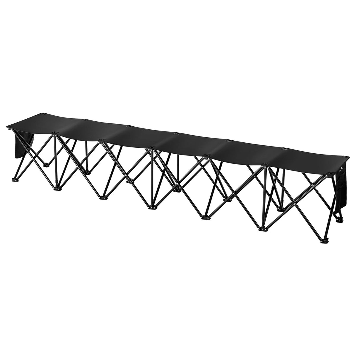 VEVOR Banco Deportivo Plegable portátil de 6 Asientos, Silla de Camping para Exteriores con Bolsa de Transporte