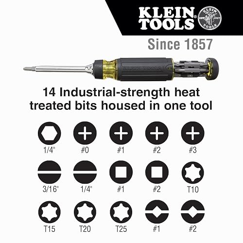 KLEIN TOOLS 32305 | Desarmador Multipuntas | 15 En 1 | Con Matraca
