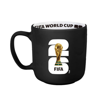 HONAV Taza de la Copa Mundial de la FIFA 2026 Negra de 15oz con Raya – Taza de Cerámica Duradera con Aspecto de Raya Icónica – Regalo Ideal para Fans del Fútbol y Coleccionistas