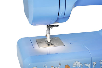 Janome Cat Fancy - Máquina de coser fácil de usar con marco interior de metal, diagrama de bobina, videos tutoriales, fabricada pensando en principiantes, multicolor