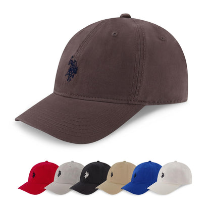 U.S. Polo Assn. U.s. Polo Assn. Gorra de béisbol Ajustable de Sarga de algodón Lavado para Hombre con Logotipo de Pony y ala Curvada Gorra de béisbol para para Hombre - Gris oscuro - Talla Única