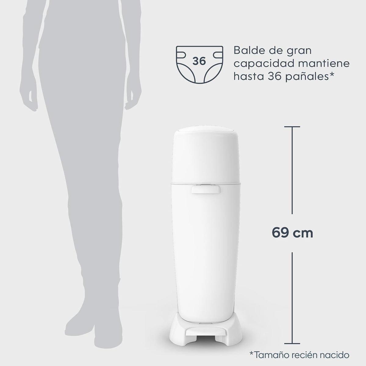 Set de regalo Diaper Genie Complete | Incluye 8 recambios redondos con fragancia Clean Laundry que pueden contener hasta 2160 pañales tamaño recién nacido y 1 filtro de carbón.