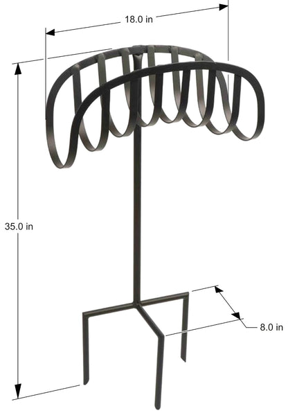 Liberty Garden - Soporte de Almacenamiento para Manguera de jardín con Soporte de Anclaje de 3 Clavijas, Color Negro
