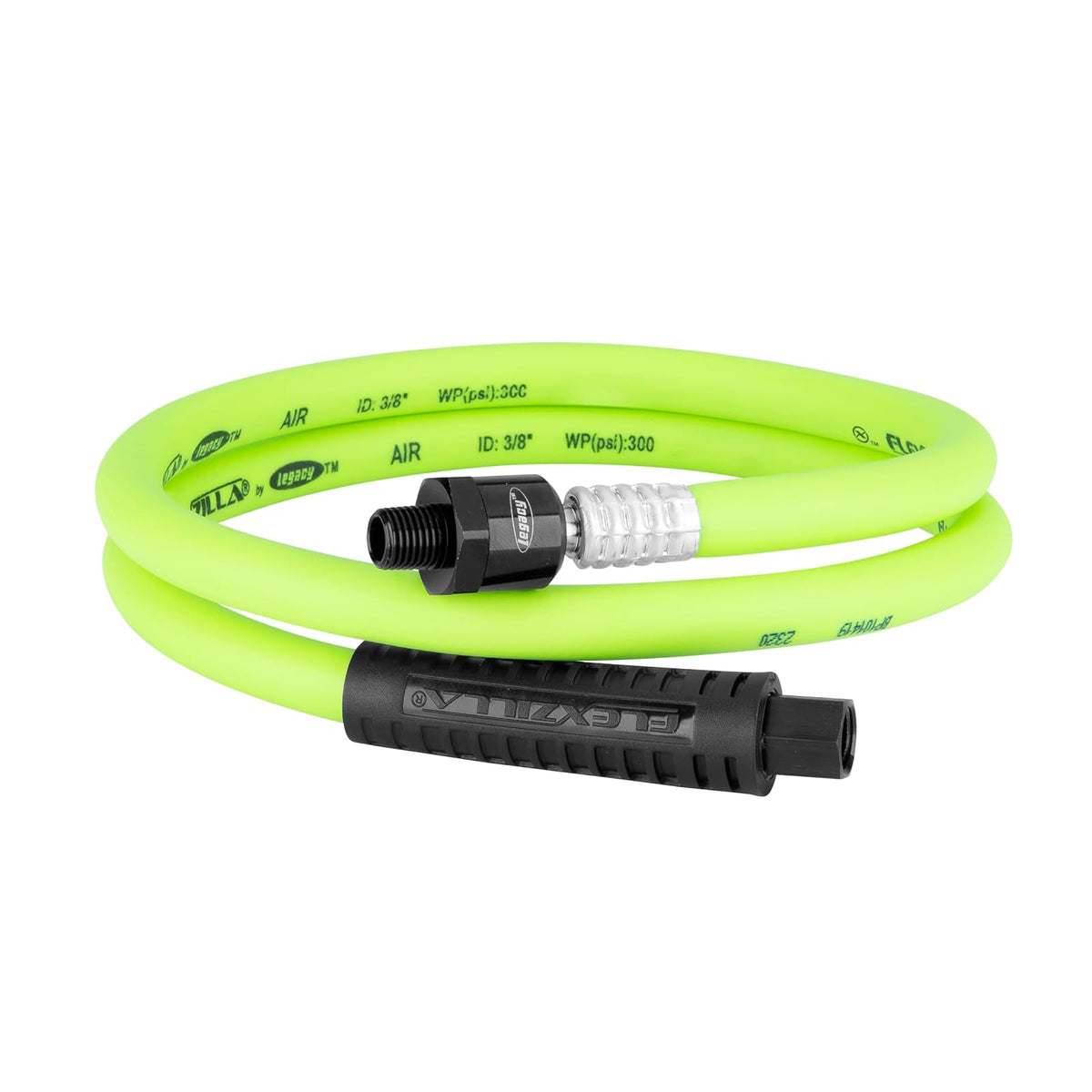Flexzilla HFZ3804YW2B Manguera de Aire Giratoria 3/8 Pulgadas x 4 Pies, Híbrido, Verde Claro