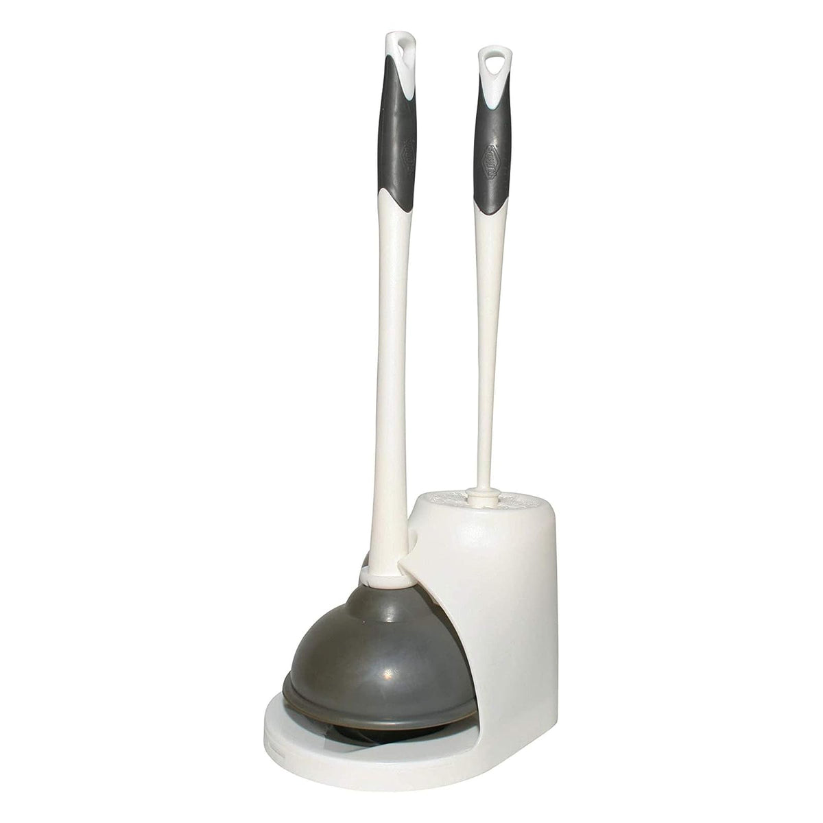 Clorox - Juego combinado de cepillo para polvo para inodoro y émbolo con organizador de almacenamiento, émbolo de inodoro para baño, organizadores y almacenamiento, accesorios de baño, desatascador de