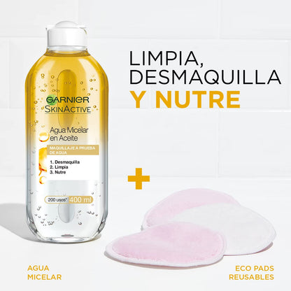 Garnier Skin Naturals Face Agua Micelar en Aceite 400ml, 2 pack