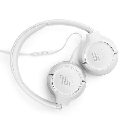 JBL Tune 530C - Auriculares en la Oreja con Cable USB-C de Alta resolución y Sonido de Graves Puro JBL, Amplia compatibilidad, Control Remoto de 3 Botones con micrófono, ajustes preestablecidos