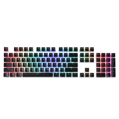 Redragon A130 - Teclas de pudín Negro, Juego de 104 Teclas estándar Doble PBT con Capa translúcida para Teclado mecánico, Perfil OEM, diseño ANSI en inglés (EE. UU.)