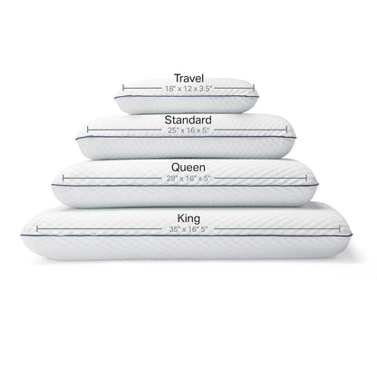Weekender - Almohadas 2 Pack Tamaño King - Memory Foam con Gel Refrescante - Firmeza Suave Media - Soporte para Cuello y Hombros - para Dormir de Lado, Boca Arriba o Boca Abajo - Funda Lavable