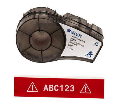 Brady M21 Cinta de Vinilo para Etiquetadora BMP21, Colores y Anchos Surtidos - M21-750-595-RD - .75"