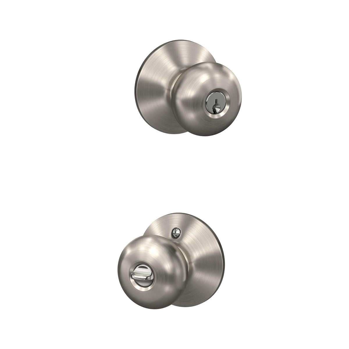 Schlage Cerradura Mecánica para Puerta, Línea Tradicional - Estándar - Estándar - Níquel Satinado