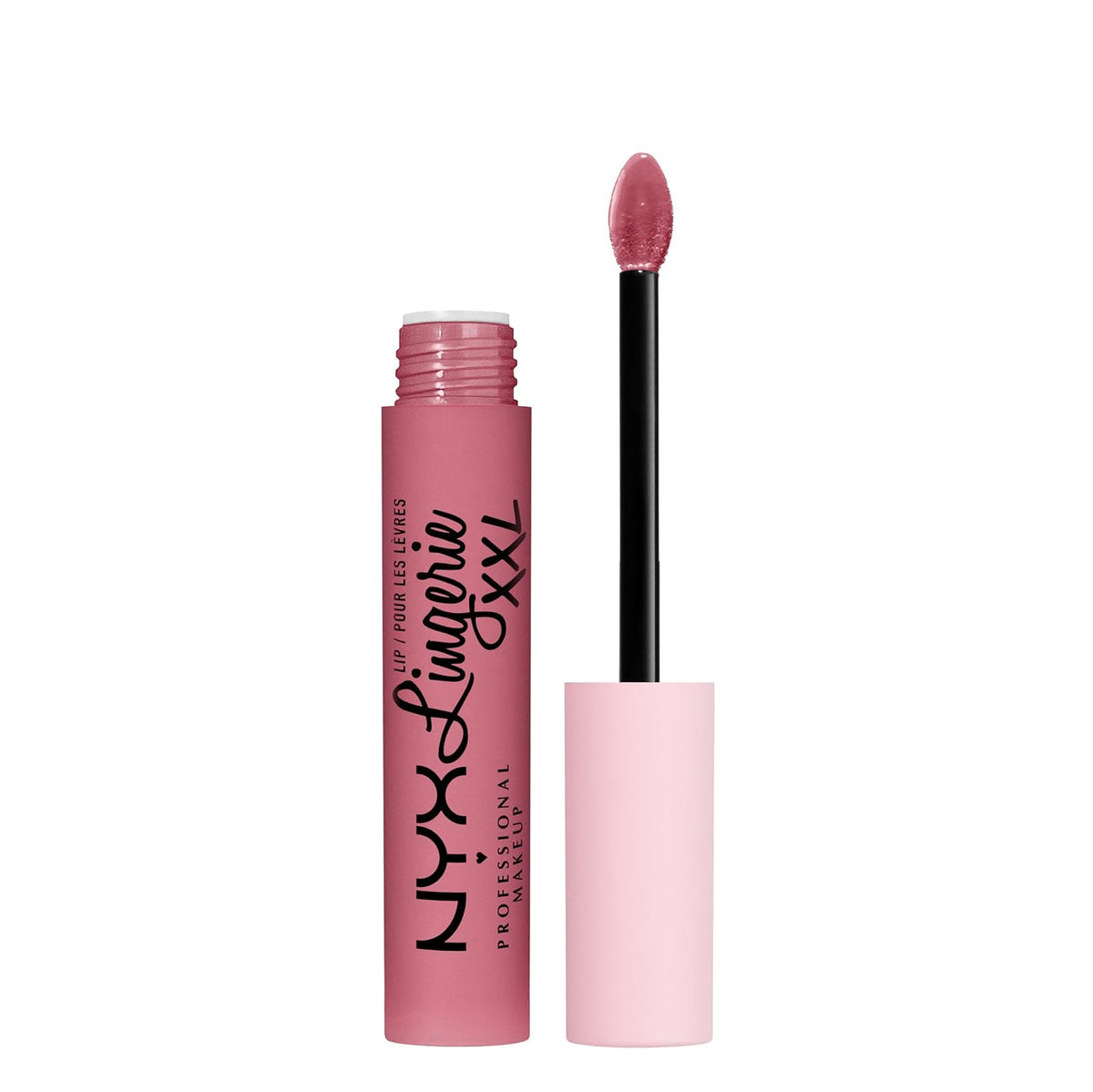 NYX Professional Makeup Lip Lingerie XXL Labial Líquido Mate Tono Rosa Nude - 12 Maxx Out