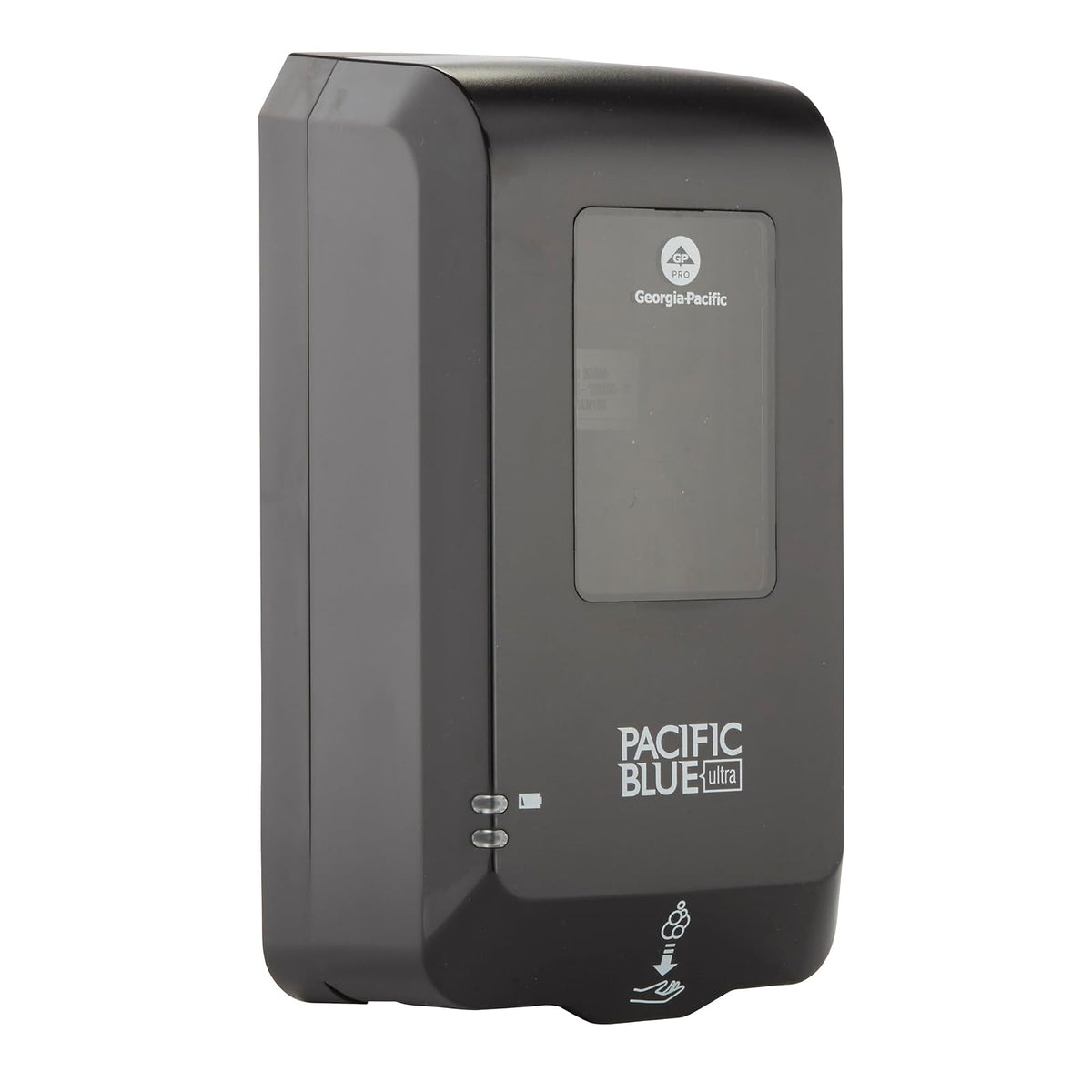 Georgia-Pacific (53590) Pacific Blue Dispensador de jabón ultra automatizado, negro, montado en la pared, fácil de instalar y mantener, pilas incluidas