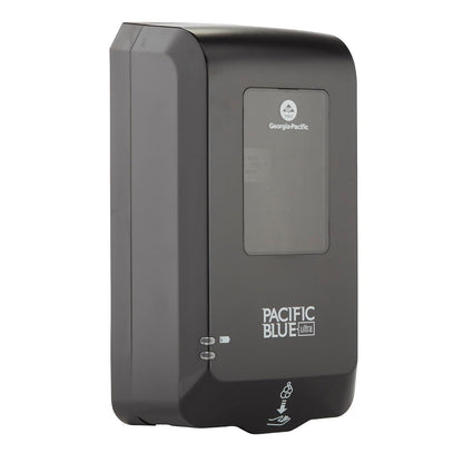 Georgia-Pacific (53590) Pacific Blue Dispensador de jabón ultra automatizado, negro, montado en la pared, fácil de instalar y mantener, pilas incluidas