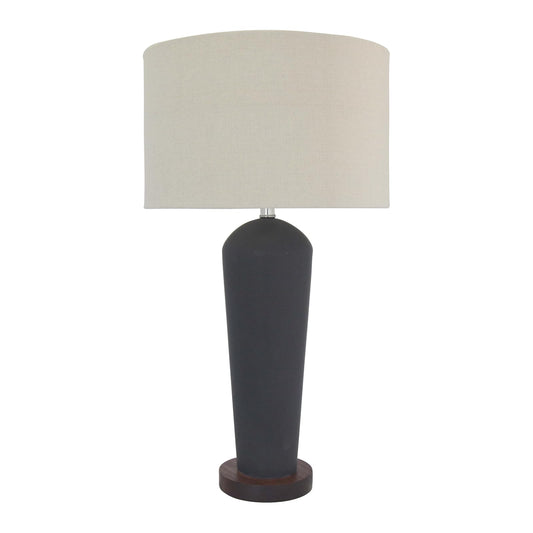 Luzerna CM-0310 Lámpara De Mesa Timo, Color Gris Oxford Mate, 1 Unidad
