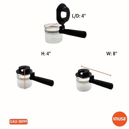 IMUSA USA gau-18199 jarra cafetera de espresso en caja de regalo, transparente