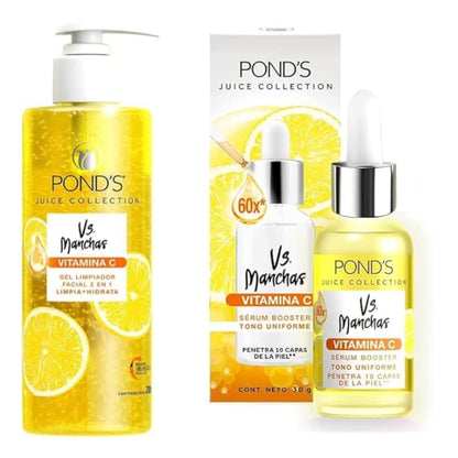 Pond's Vs Manchas Vitamina C Limpiador Facial + Gel Hidratante - Limpiador + Sérum