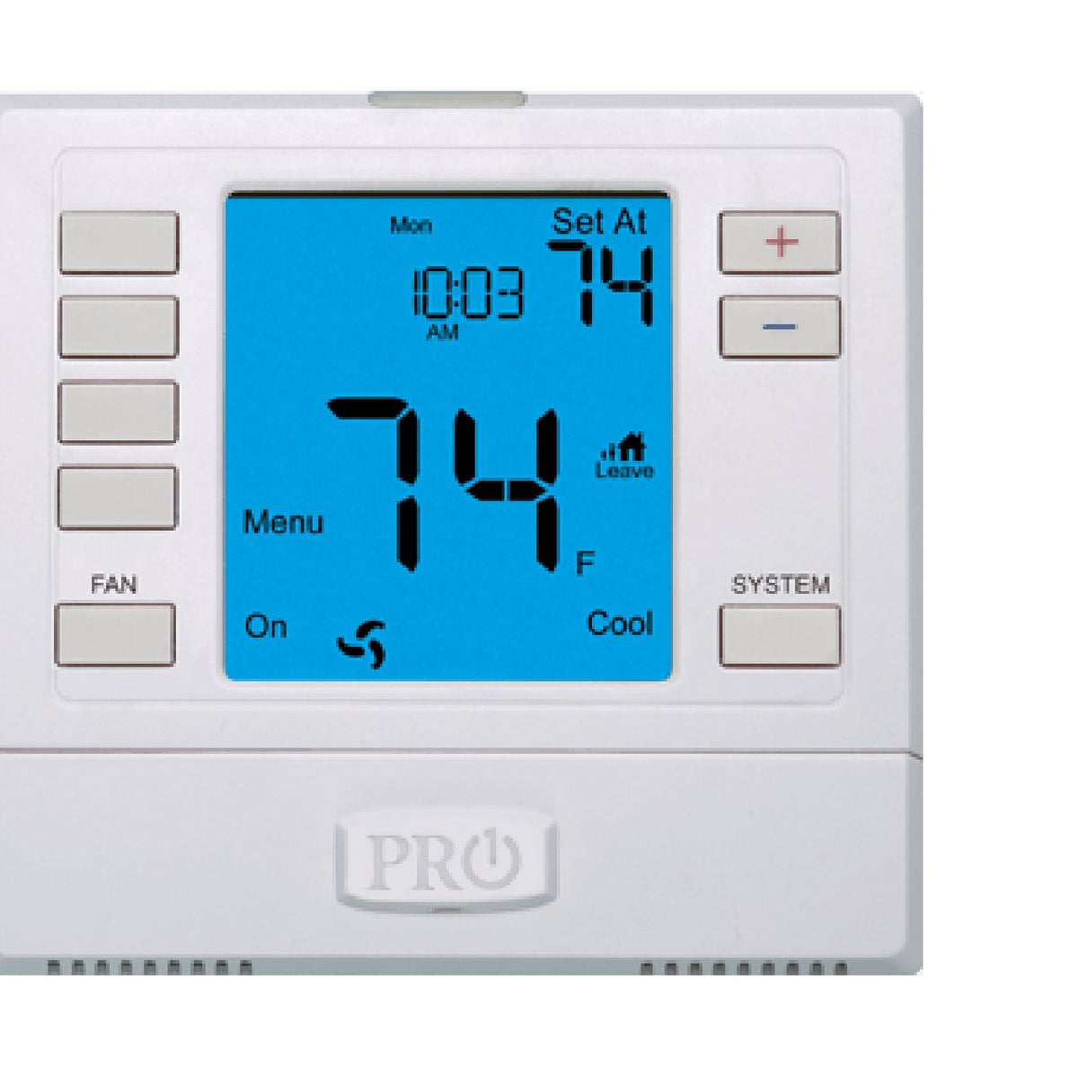 PRO1 IAQ T755 - Termostato de 3 calientes/2 fríos, 7 días con visualización de 4 pies cuadrados, color blanco