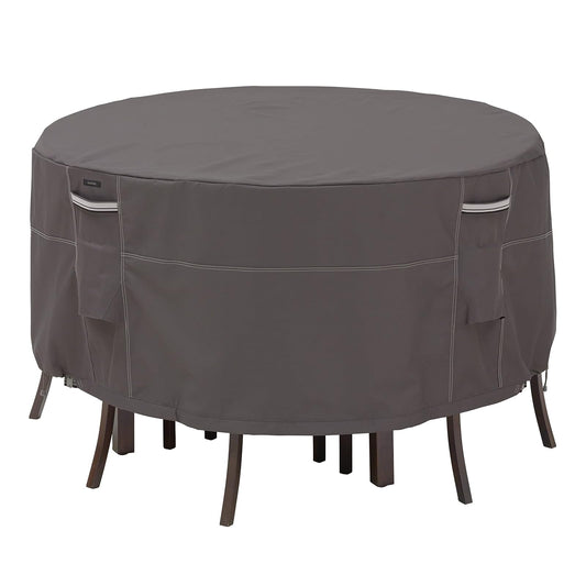 Classic Accessories Ravenna - Juego de Mesa y Silla Redonda Resistente al Agua de 60 Pulgadas de Alto, Mesa y Silla para Exteriores