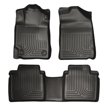 Husky Liners Weatherbeater - Alfombrillas para Toyota Camry 2007-2011 | Fila Delantera y 2da, 3 Piezas, Color Negro - 98511