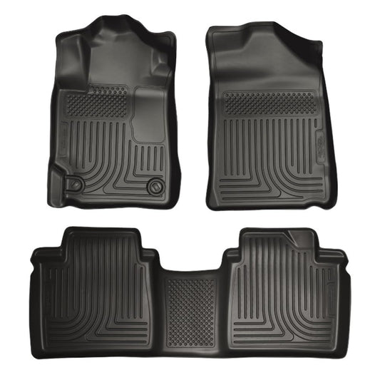 Husky Liners Weatherbeater - Alfombrillas para Toyota Camry 2007-2011 | Fila Delantera y 2da, 3 Piezas, Color Negro - 98511