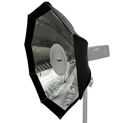 GODOX AD-S7 Softbox Octagonal 48cm Tipo Paraguas para Flash, Difusor de Luz con Grid Panal, Deflector Aluminio, Caja de Luz para Fotografia, Beauty Dish Plegable con Bolsa