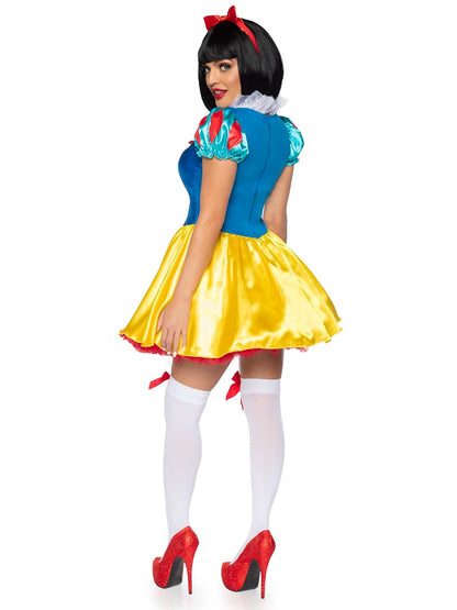 Leg Avenue Women's 2 Piece Fairytale Snow White Costume, Multi, Small/Medium