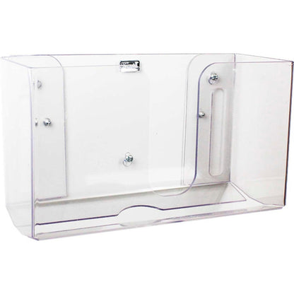 TrippNT 51912 - Toallero de Papel de Doble dispensación inastillable, Transparente, PETG, 10 7/8 x 6 1/2 x 4 1/4 Pulgadas, WHD