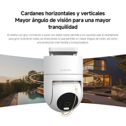 XIAOMI Outdoor Camera CW300, Cámara Exterior con resolución 2560p, IP66 | Detección Personas por IA, Visión Nocturna, 360grados, Blanco