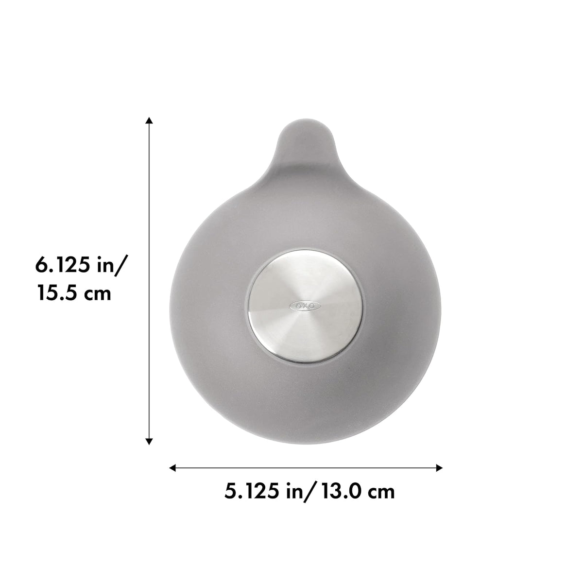 OXO Good Grips Retenedor de agua para fregadero, gris | Sellos de succión resistentes, se adapta a desagües estándar, resistente al óxido