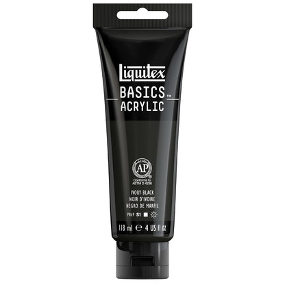 Liquitex Basics Pintura Acrílica, Tubo de 4 oz - Negro marfil - Tubo de 4 oz