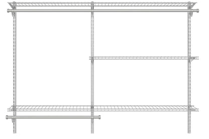 Rubbermaid - Configuraciones: kit de armario personalizado, Deluxe, plateado, de 3 a 6 pies - Classic Closet Kit 3-6 ft - titanio