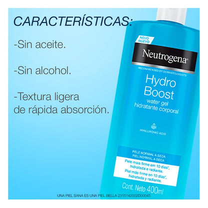 Neutrogena Pack Hydroboost Acido Hialuronico Gel Crema 400 ml + Water Gel 50 gr