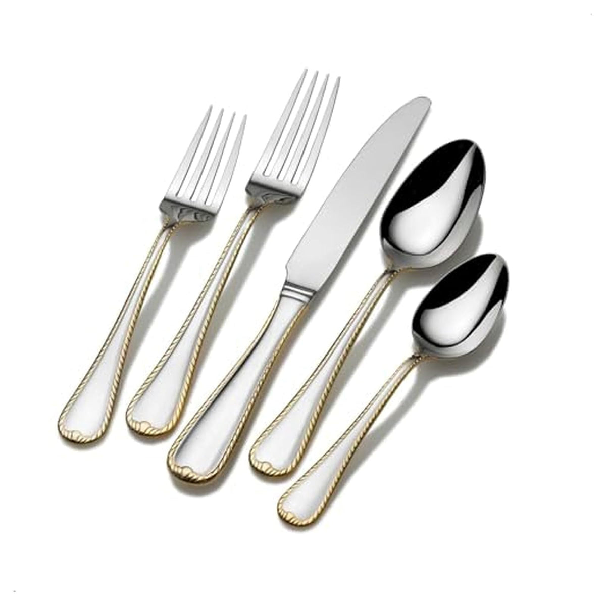Mikasa Juego de Cubiertos de Acero Inoxidable 65 Piezas Servicio para 12 - Celestrial