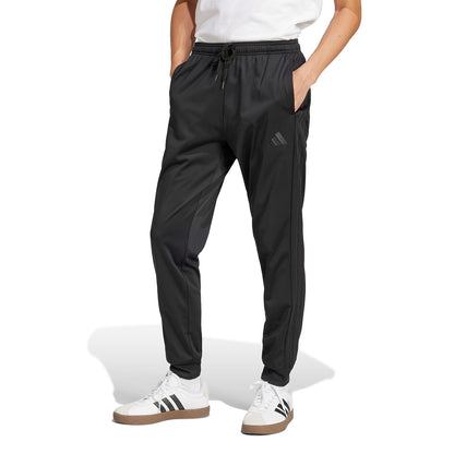 Adidas - Pantalones Deportivos de Tricot de 3 Rayas para Hombre - G Alto - Negro - Negro