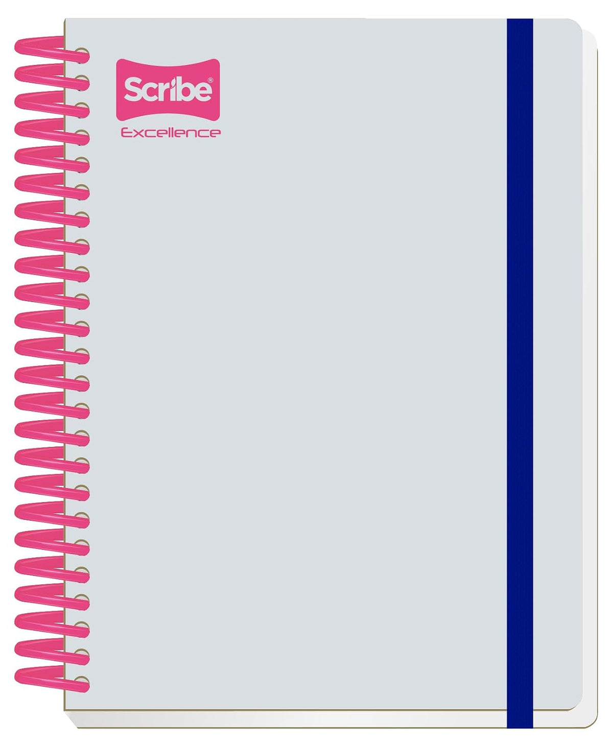 Scribe Excellence Cuaderno Profesional Pasta Dura - Gris Claro - Azul - 200 Pages