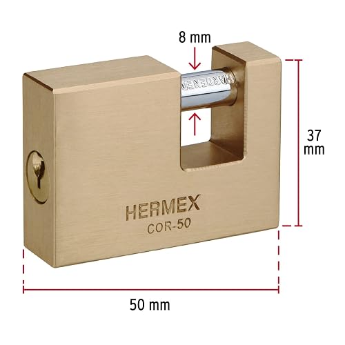 Hermex COR-50 Candado Antipalanca con Cuerpo de Latón