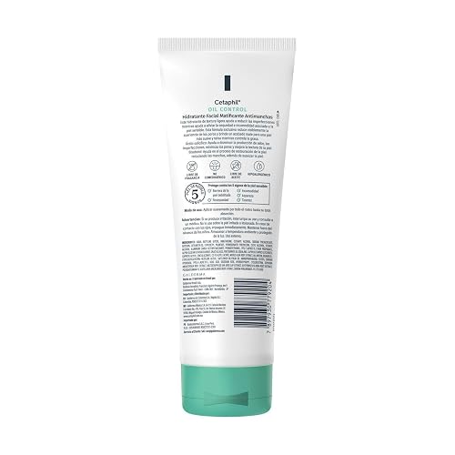 Cetaphil Oil Control Hidratante Facial Matificante Antimanchas 100 ml | Piel acnéica: con ácido salicílico, niacinamida y zinc; ayuda a reducir poros, exceso de grasa y marcas; hidrata hasta 48 h.