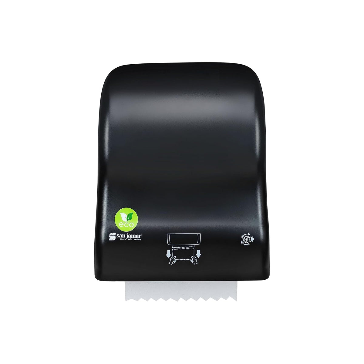 San Jamar Ecologic Simplicity Dispensador Manual de Toallas de Papel de plástico Reciclado, dispensador de Toallas de Corte automático, dispensador montado en la Pared con Cero residuos para el hogar