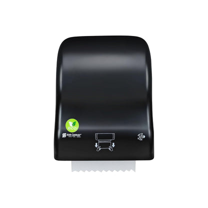 San Jamar Ecologic Simplicity Dispensador Manual de Toallas de Papel de plástico Reciclado, dispensador de Toallas de Corte automático, dispensador montado en la Pared con Cero residuos para el hogar