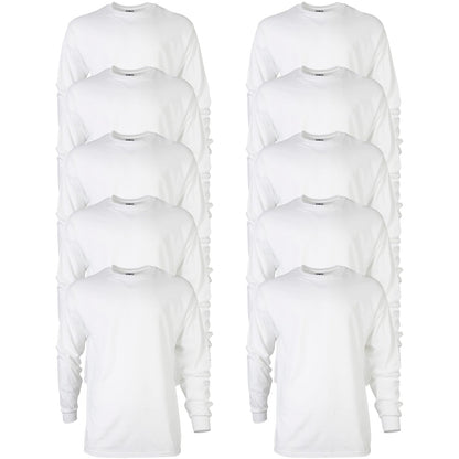 Gildan Playera Tipo Tank de Algodón para Hombre, G220 - G - Blanco (paquete de 10)