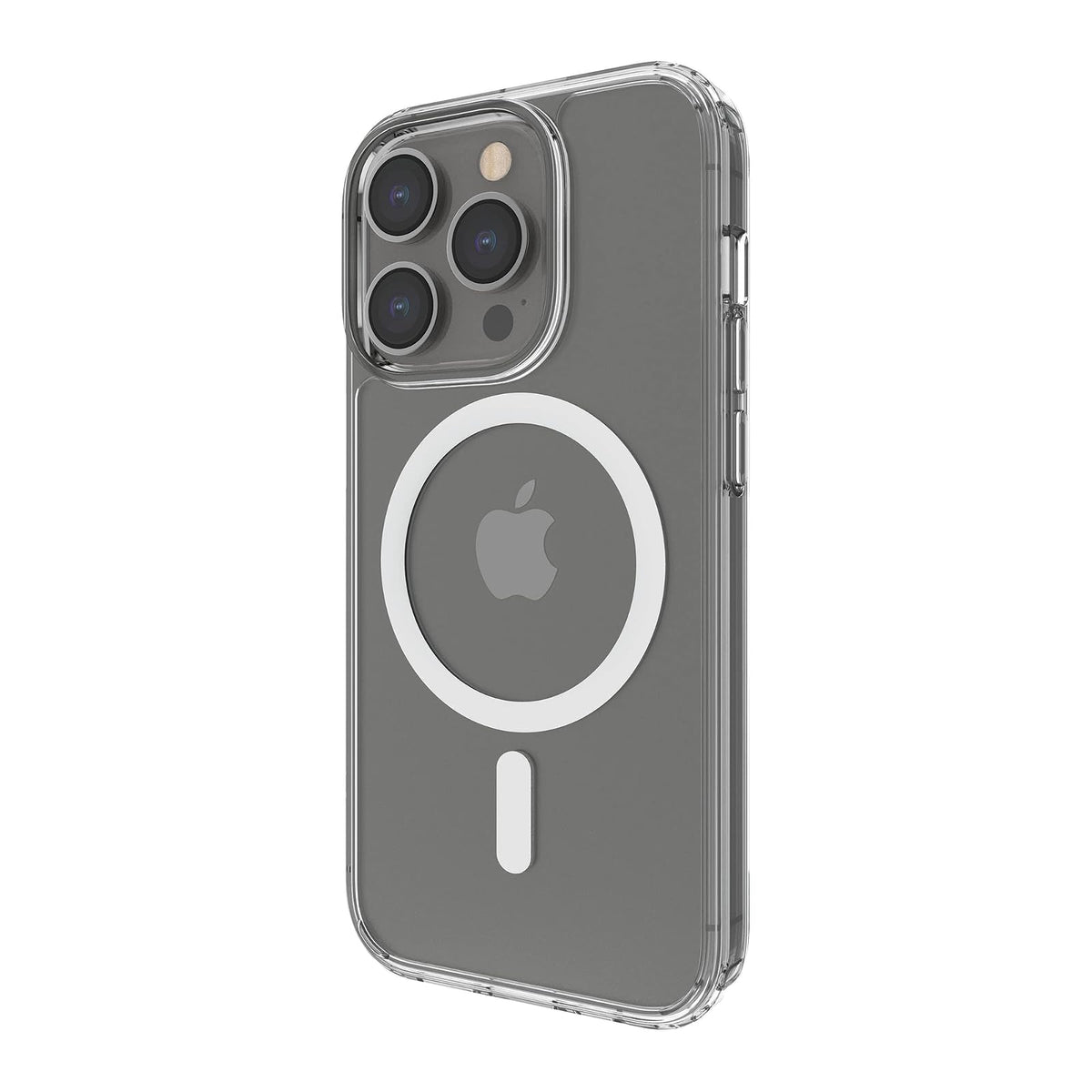 Belkin SHEERFORCE MagSafe - Funda Compatible con iPhone 14 Pro con Revestimiento tratado, imanes Integrados y Parachoques de Borde Elevado para protección de visualización y cámara, Transparente
